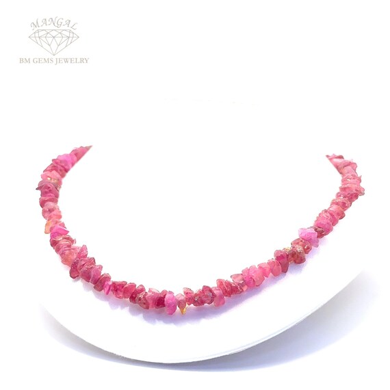 Natural Un cut Rough Ruby necklace - image 9