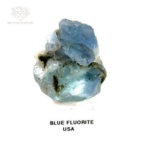 Rare Blue fluorite natural mineral stone 53.3 grams from usa