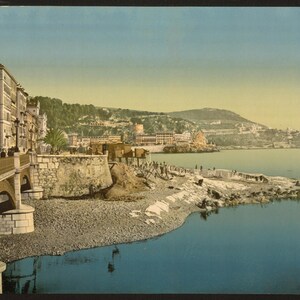 Boulevard du midi, Nice, Côte d'Azur] 1890. réimpression de carte postale photo vintage 8 x 10 up.