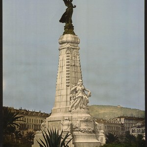 Monument du Centenaire, Nice, Côte d'Azur] 1890. réimpression de carte postale photo vintage 8 x 10 pouces.