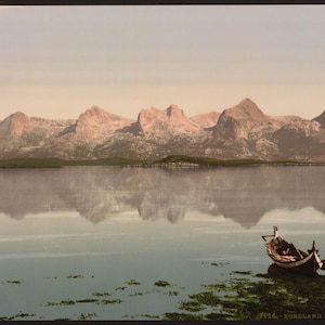 Die Sieben Schwestern, Nordland, Norwegen] 1890. Vintage Foto Postkarte Nachdruck 20x30. Norwegen Nordland