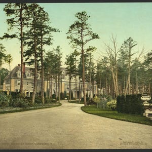 Georgian Court, Lakewood, N.J. 1901. Vintage Postkarte Nachdruck 20x25. Gould, George Jay, 1864-1923 Häuser & verfolgt georgischen Hof