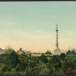 Monumento de Yorktown, Yorktown, Virginia 1902. Reimpressão de cartão postal fotográfico vintage 8x10-up. Monumentos Virginia Yorktown