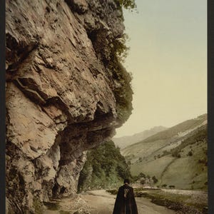 Die Straße bei Passanaur, Groussie, (Georgien), Russland] 1890. Vintage Fotopostkarte Nachdruck 8x10-up.