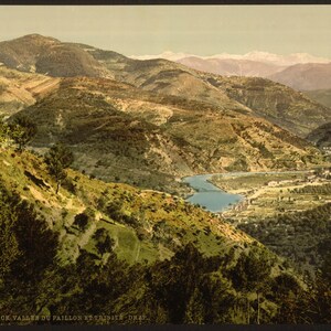 Vallée du Paillon, Nice, Côte d'Azur] 1890. réimpression de carte postale photo vintage 8 x 10 up.