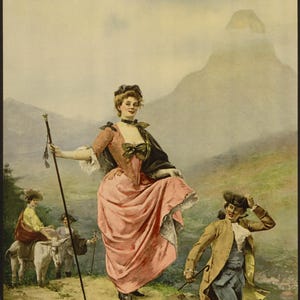 Entrada do cassino, "L'Alpinisme", de Hippolyte Lucas, Monte Carlo, Riviera] 1890. Reimpressão de cartão postal fotográfico vintage 8x10 pol.