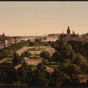Kungstradgarden, Stockholm, Schweden] 1890. Vintage Foto Postkarte Nachdruck 20x30. Schweden Stockholm