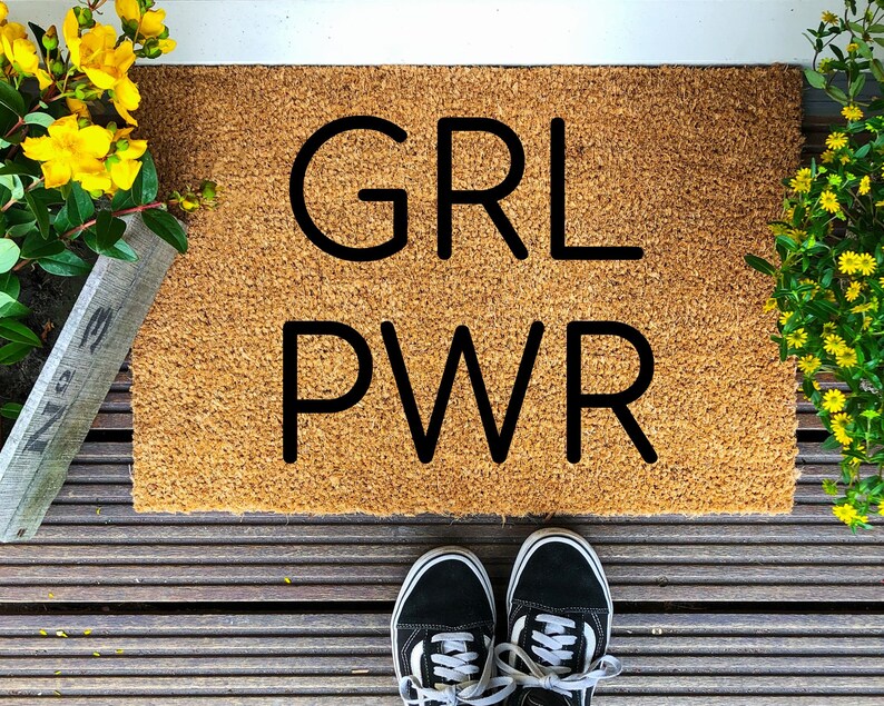 Custom Doormat Girl Power Doormat GRL PWR Doormat Feminist Etsy