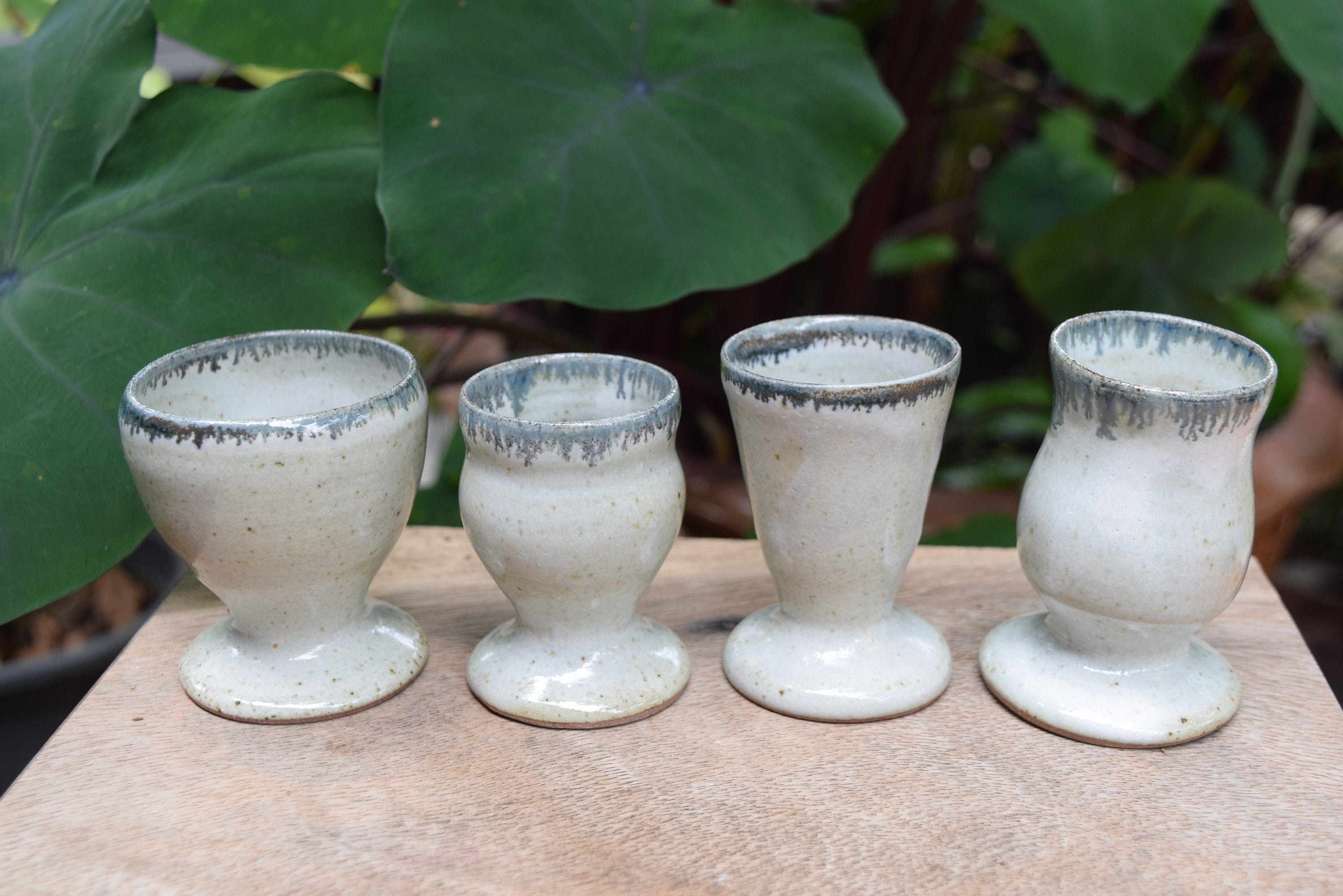 Ceramic Shot Glass Set Set of 4 Small Tasting Cups Handmade Etsy