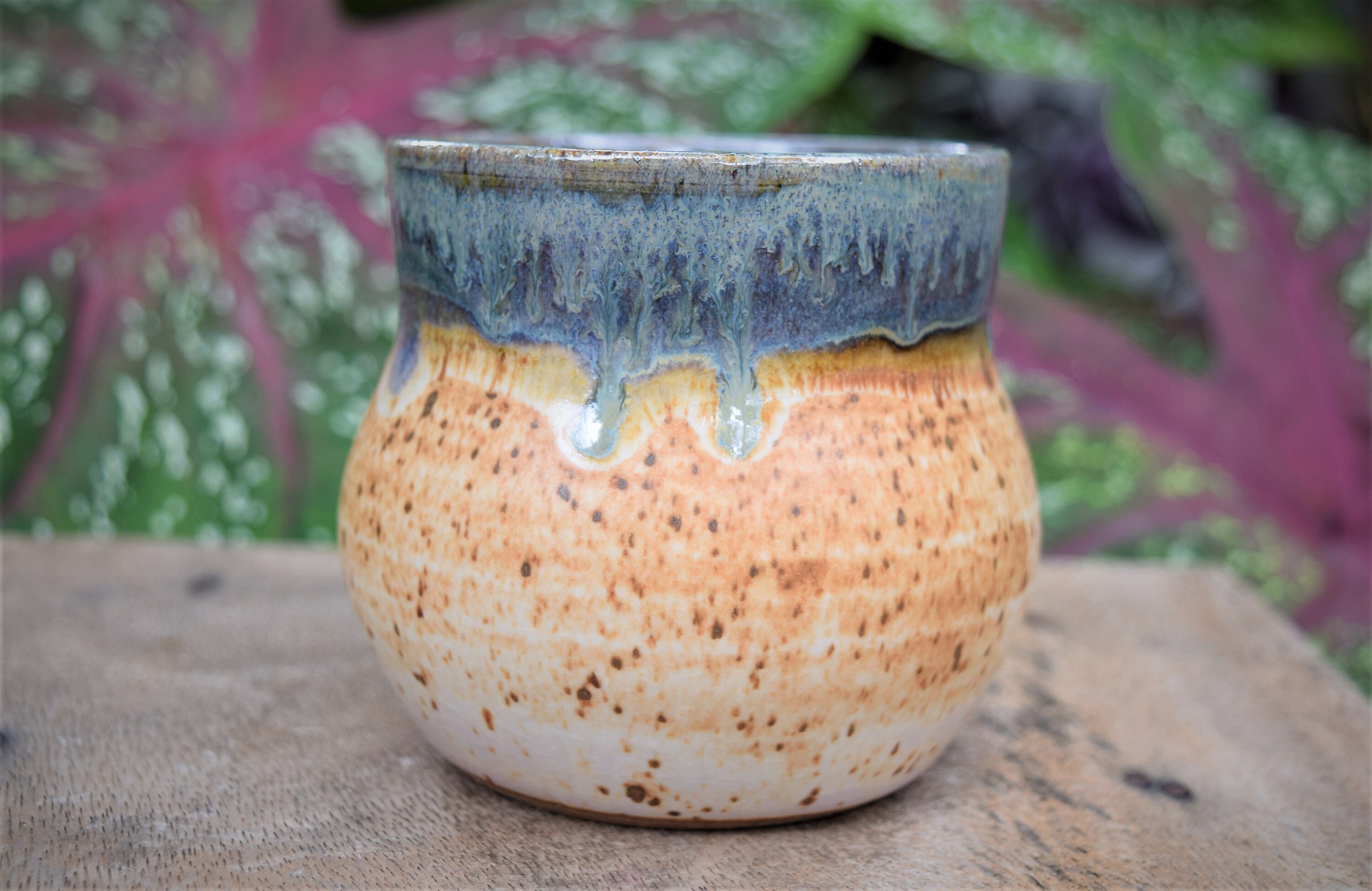 Fat Bottom Ceramic Mug Speckled Coffee Mug Round Mug With Etsy