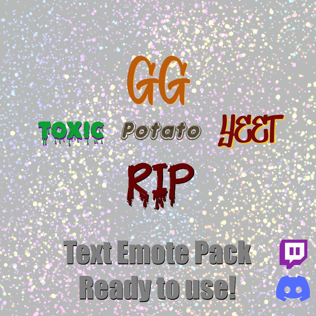 Text Emote Pack 1 - Etsy