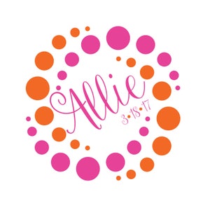 Polka Dot Bat Mitzvah Logo