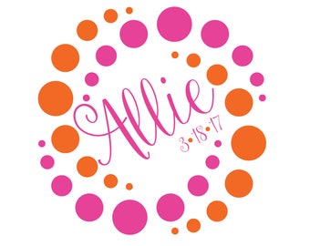 Polka Dot Bat Mitzvah Logo