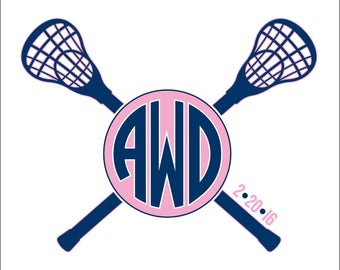 Lacrosse Monogram Bat Mitzvah Logo