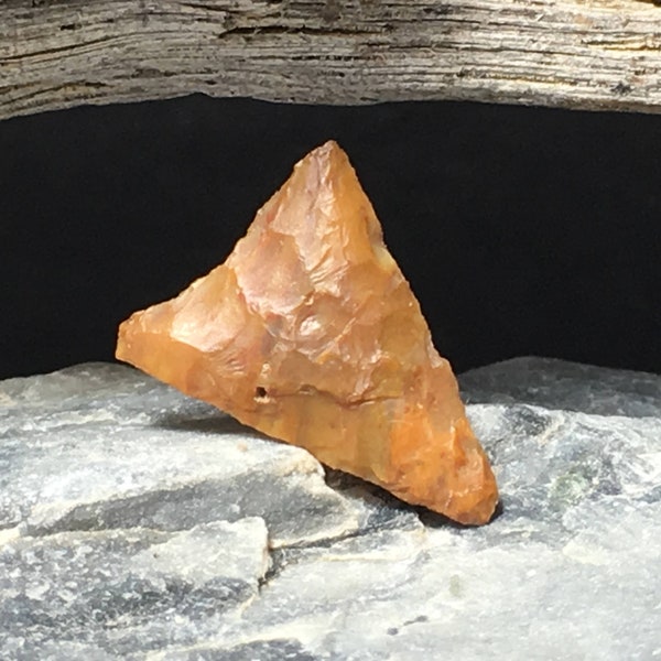 Men's Earring, Neolithic Arrowhead Stud, Rustic Single Stud, Arrowhead Earring, Primitive Tribal Stud, Ancient Prehistoric Native Artifact