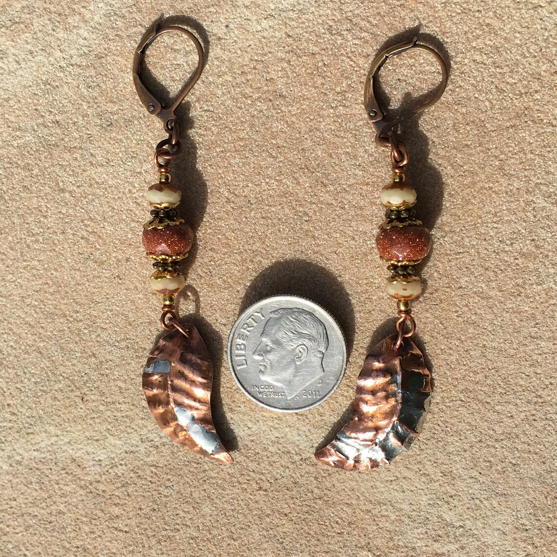 Marquetry Leaf Earrings main image 0