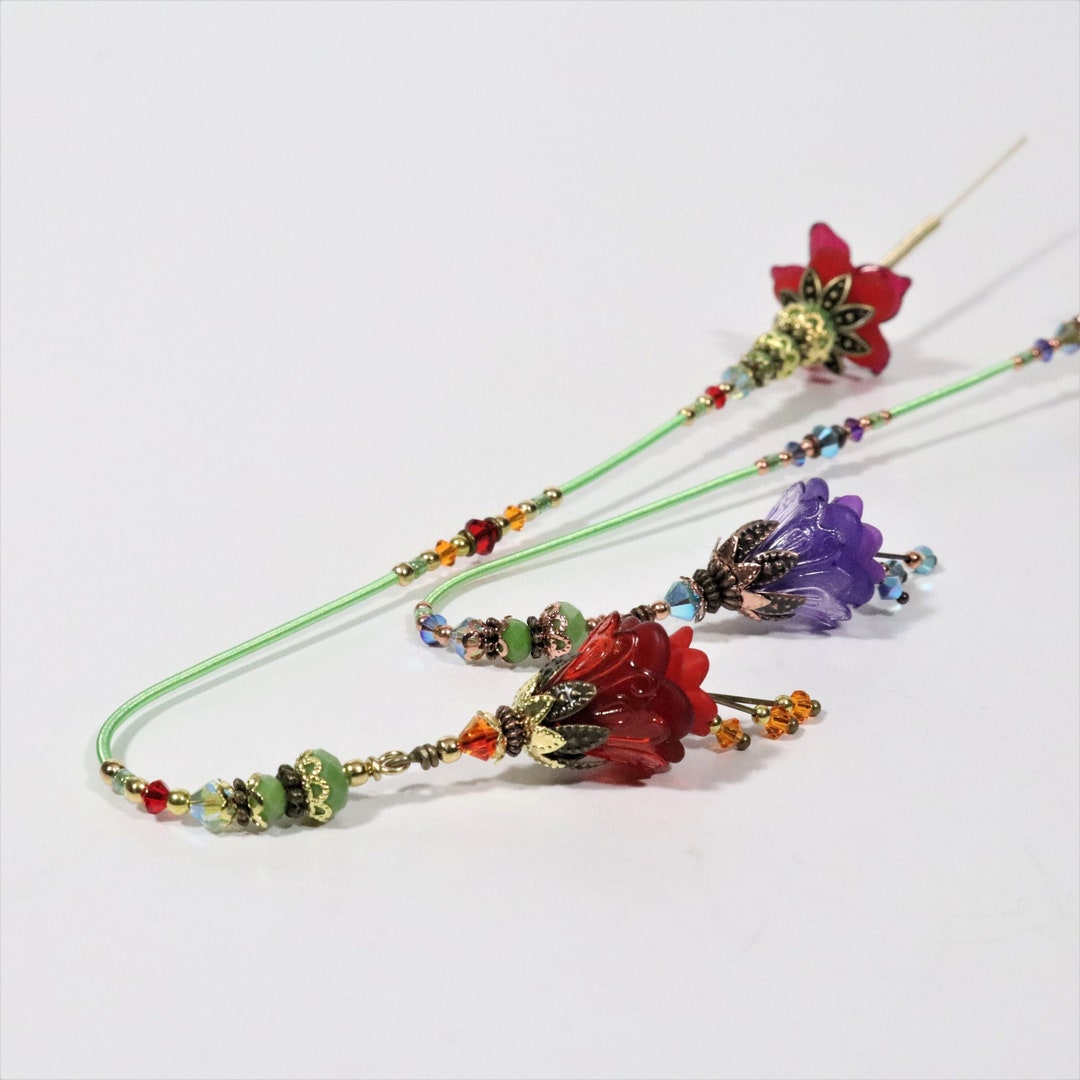 Small Decorative Plant Stakes. Fairy Garden Flowers. Lantern. Terrarium