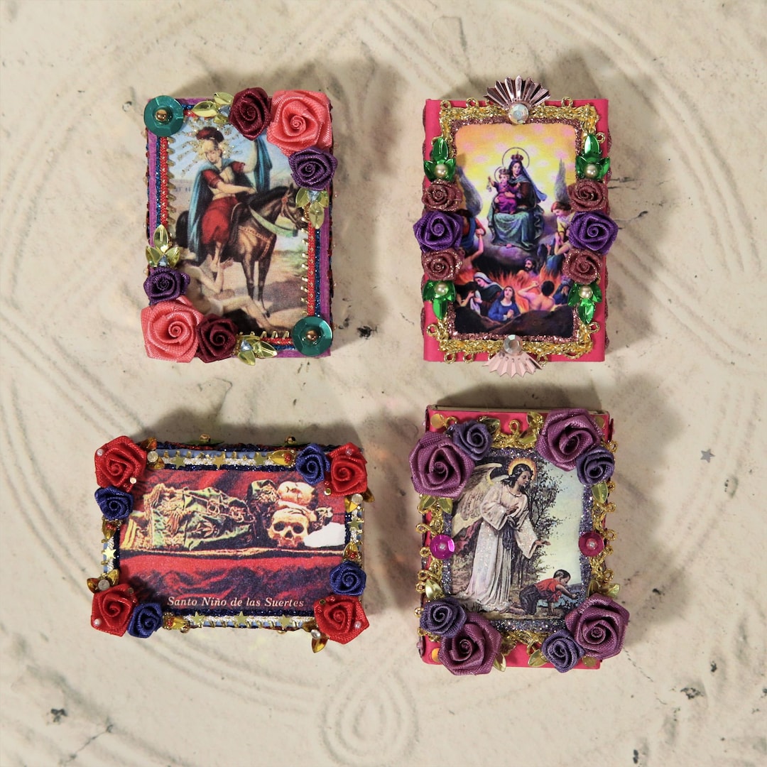 Religious Matchbox Pocket Shrine With Necklace. Santo Nino De Etsy