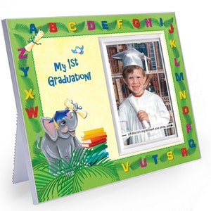 Kindergarten Graduation Picture Frame, Keepsake Gift, Elephant