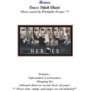 Heroes ~~ Cross Stitch Pattern