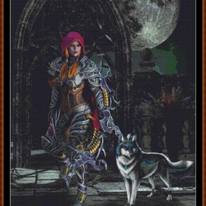 Wolf & Warrior ~~ Cross Stitch Pattern