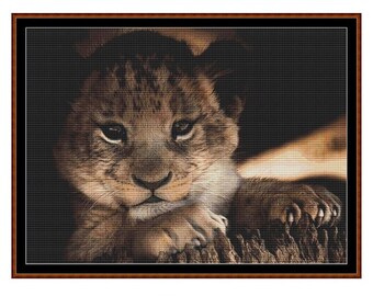 FIERCE BABIES - LION Cross Stitch Pattern