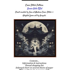 Lunar Gate Cross Stitch Pattern