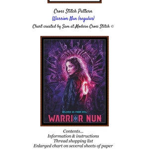 Warrior Nun ~~ Cross Stitch Pattern