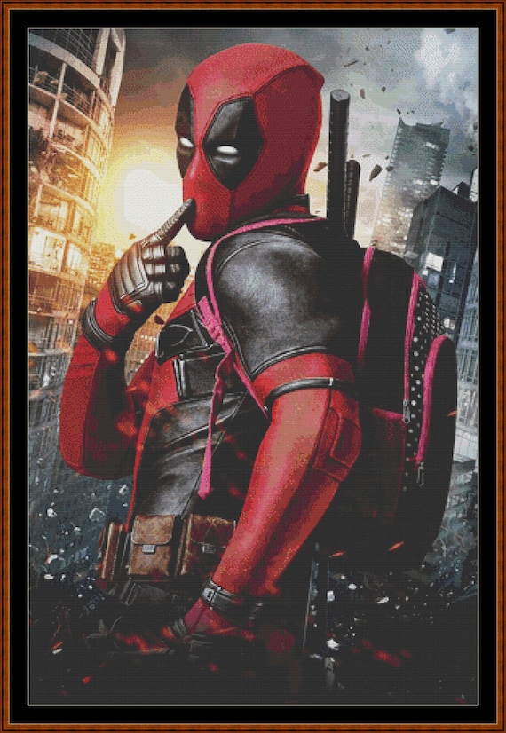 Deadpool Cross Stitch Pattern Featuring the Most Cheeky of the Marvel Superheroes Etsy