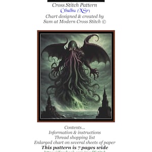 Cthulhu Cross Stitch Pattern