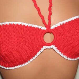Original crochet Bikini, Women Swimwear, Beach Wear, Summer Trends, Womens swimsuit, Modern beach costume, red  bikini, Brazilian bikini.