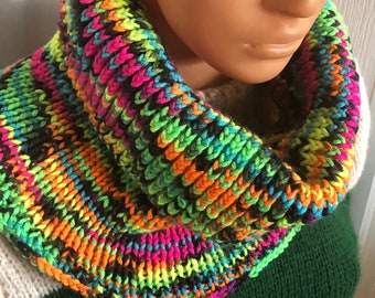 Tube Scarf, Neck Warmer, Boho Clothing, Hand knitted Wool Cowl, Women's Winter Scarf, Caplet, Shoulder Warmer, Mens winter scarf, unisex