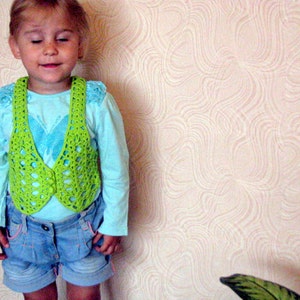 gilet per bambino, maglia decorativa, gilet in cotone all&#39;uncinetto per l&#39;estate per il bambino di 3-4 anni