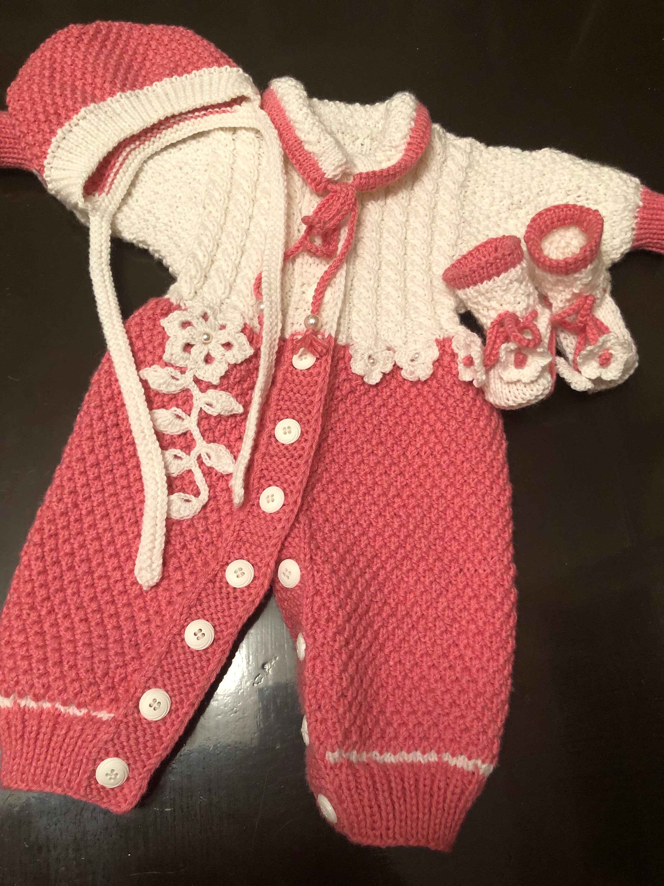 Knit Baby Romper Baby Knitted Clothes Baby Overall Knitted Coming Home ...