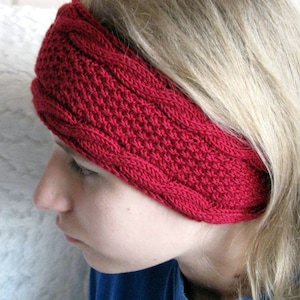 Chica romántica sombrero mano tejer diadema - tejer banda de pelo - calentador de oído - diadema hecha de mano - HeadWrap tejer - tejer banda para la cabeza - punto Hairwrap