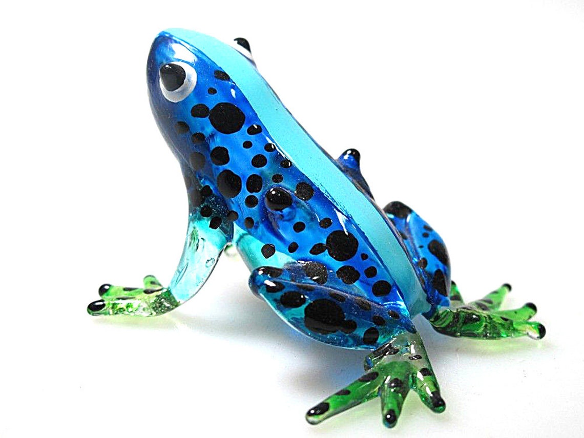 MINI FROG Handcrafted Hand Blown Glass Art Fused Glass Art Etsy