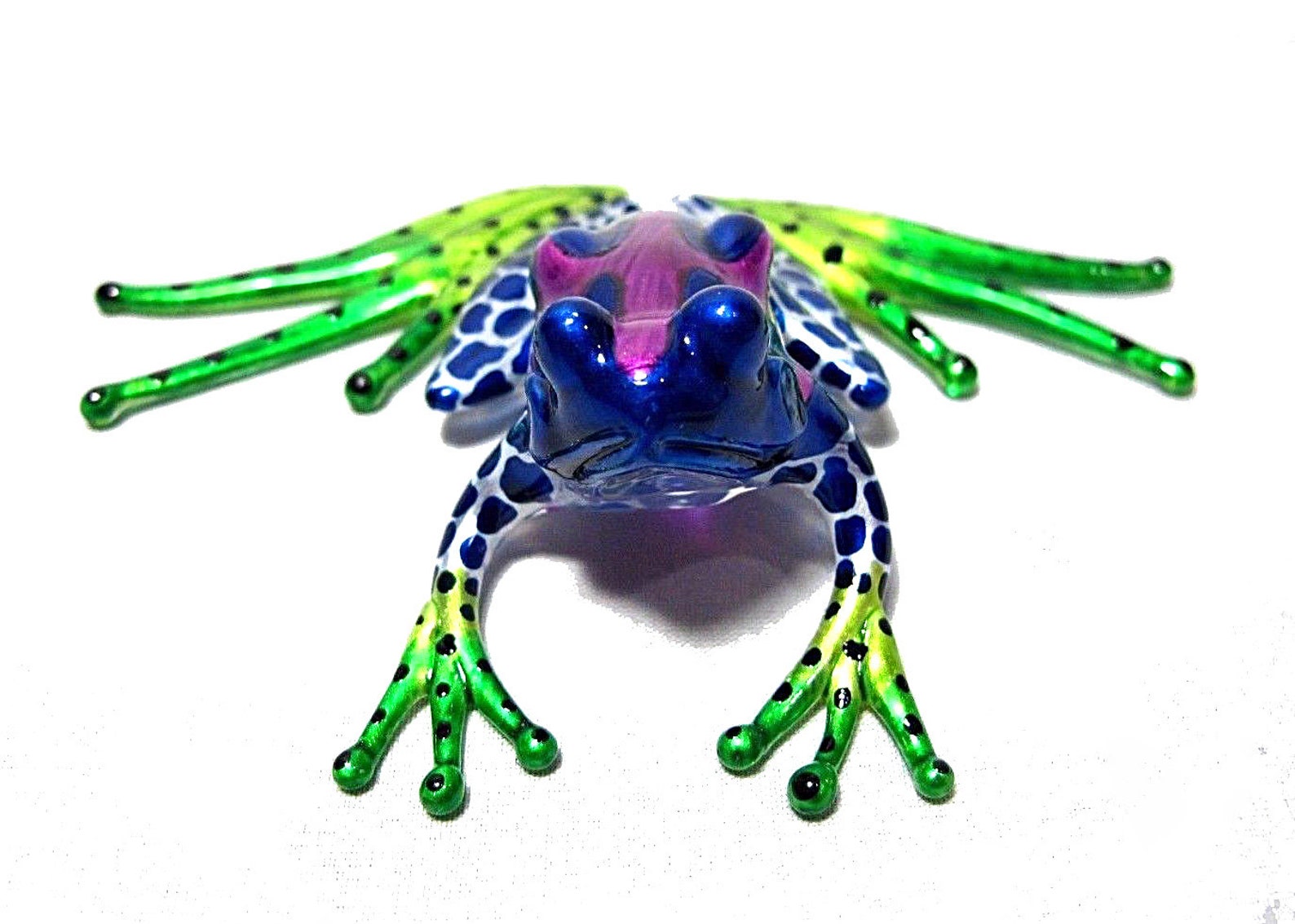 MINI FROG Handcrafted Hand Blown Glass Art Fused Glass Art Artisan