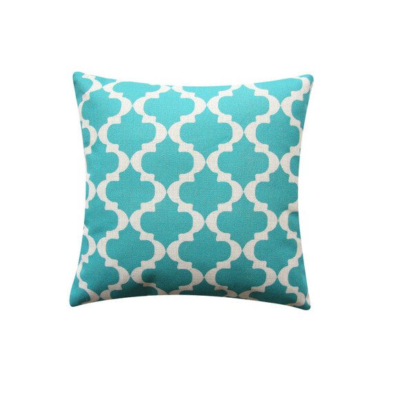 Turquoise Moroccan Cushion IKAT Moroccan Pillow Cover Etsy