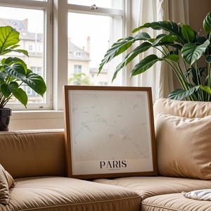 Art mural de Paris, France, cadeau réconfortant, cadeau personnalisé, Momento, souvenir, plan de la ville