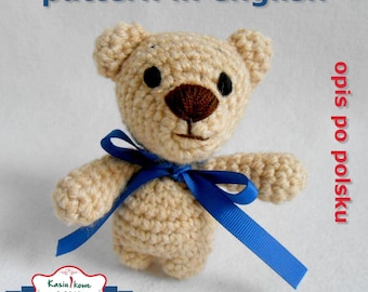 Crochet teddy bear with tummy - amigurumi PATTERN