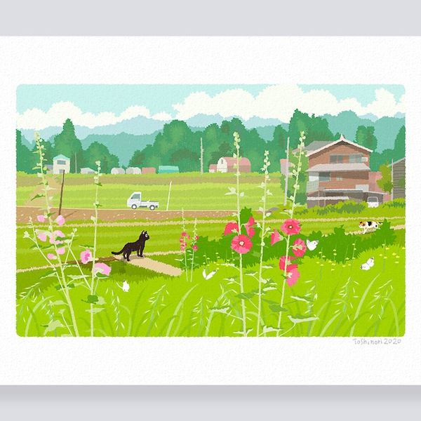 Art print / 30.Early summer light  (A4.A3.A2 size)   free shipping