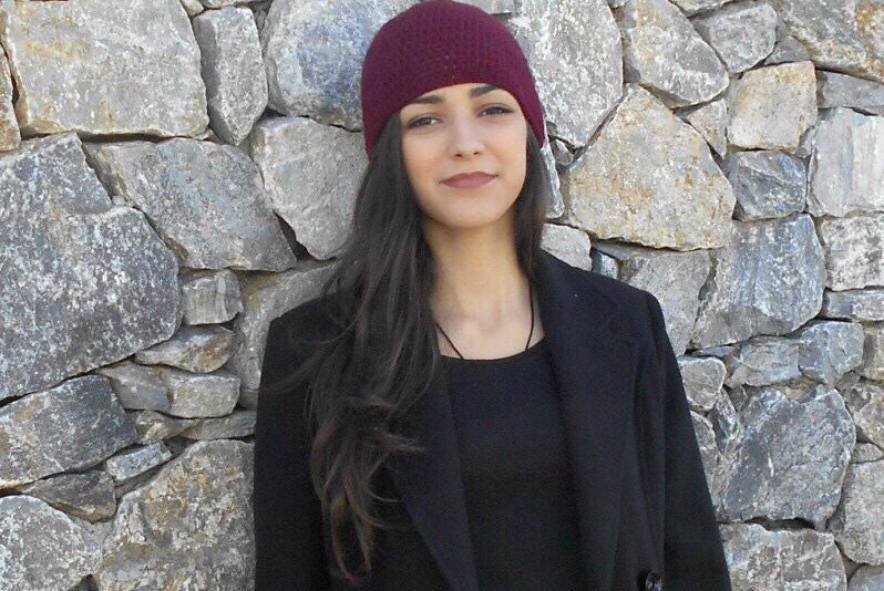 Womens Cashmere Hat pure cashmere crocheted skull cap unique Etsy