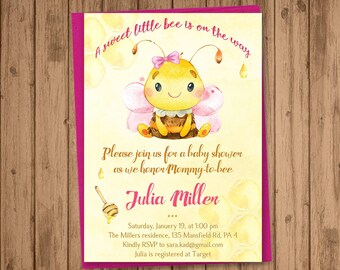Bumble Bee Baby Shower Invitations Etsy Bumble Bee Baby Shower Invitations Etsy