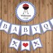 Blue Baby Q Shower Banner Printable BBQ Baby Shower Banner - Etsy
