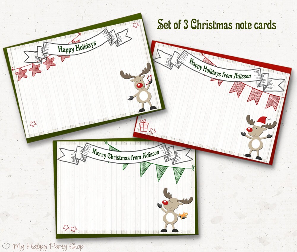 Christmas Favor Tags PRINTABLE Deer Gift Tags Holiday - Etsy
