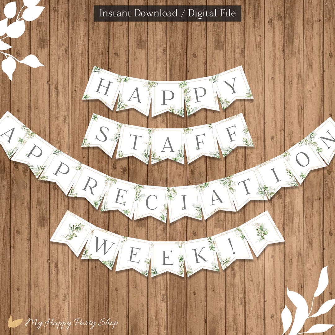 Appreciation Banner | Printable | Happy Staff Appreciation Week ...