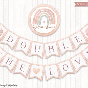 Rainbow Birthday Banner PRINTABLE One Banner First - Etsy