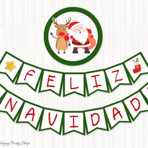Feliz Navidad Banner | Printable | Christmas Burlap Banner | Merry Christmas Banner | Christmas DIY | Digital File | INSTANT DOWNLOAD- KU014