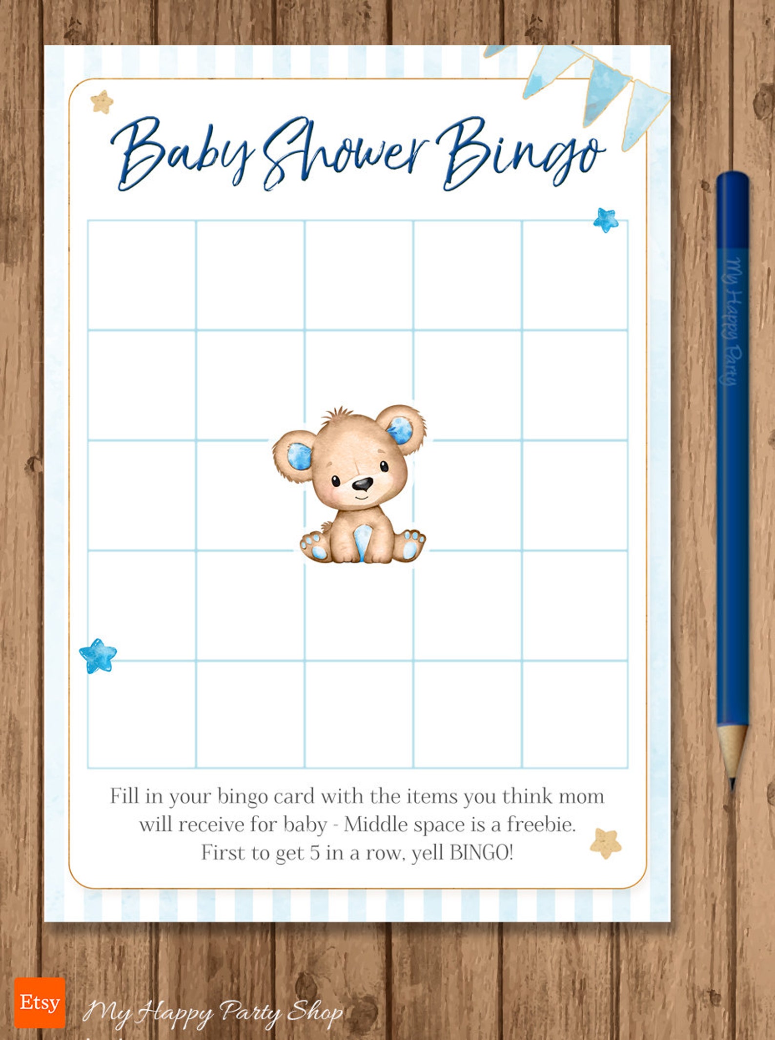 Free Teddy Bear Baby Bingo Printable