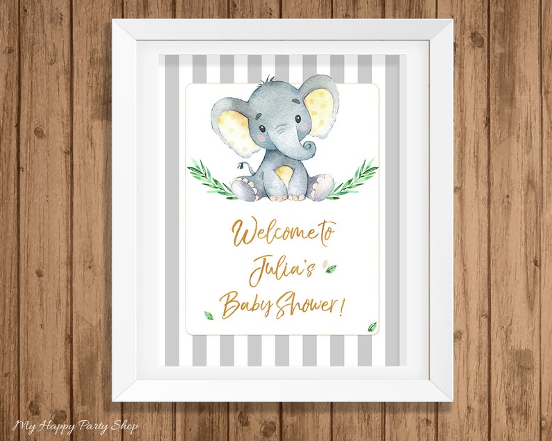 Yellow Elephant Advice Card PRINTABLE Yellow Elephant Baby - Etsy